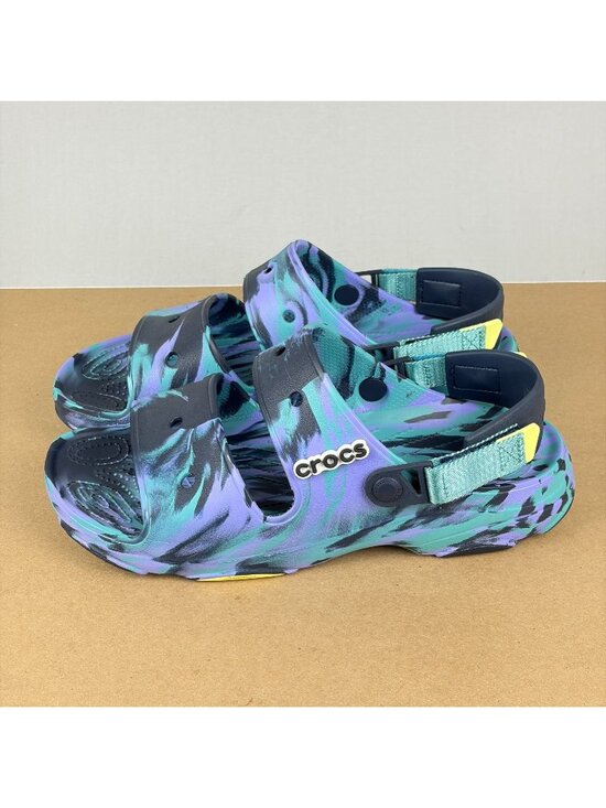 Crocs All Terrain Marbled Sandals Mens 12 Purple Teal Adjustable Sport Casual main image 8